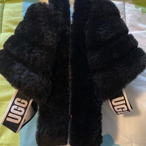 UGG Black Furry slippers